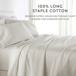 Casual Comfort Solid Cotton 300tc Sheet Set
