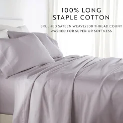 Casual Comfort Solid Cotton 300tc Sheet Set