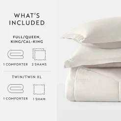 Casual Comfort Solid Reversible Lightweight Down Alternative Comforter Set