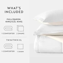 Casual Comfort Solid Reversible Lightweight Down Alternative Comforter Set