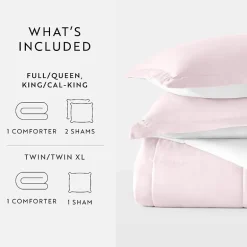 Casual Comfort Solid Reversible Lightweight Down Alternative Comforter Set