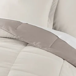 Casual Comfort Solid Reversible Lightweight Down Alternative Comforter Set