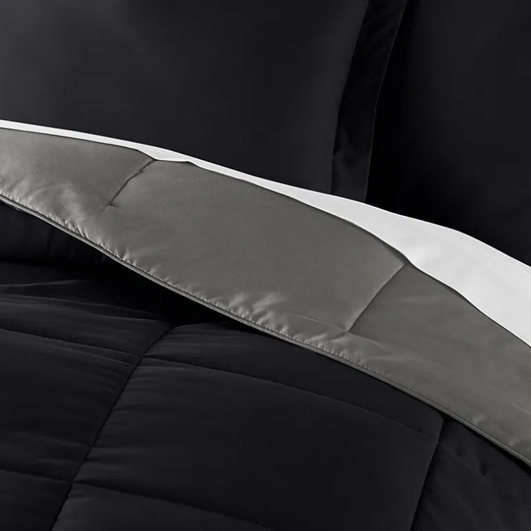 Casual Comfort Solid Reversible Lightweight Down Alternative Comforter Set