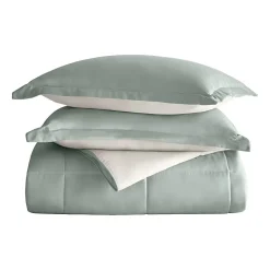 Casual Comfort Solid Reversible Lightweight Down Alternative Comforter Set