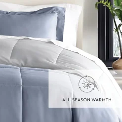 Casual Comfort Solid Reversible Lightweight Down Alternative Comforter Set