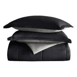Casual Comfort Solid Reversible Lightweight Down Alternative Comforter Set