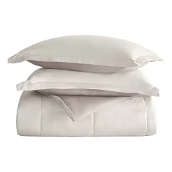 Casual Comfort Solid Reversible Lightweight Down Alternative Comforter Set