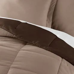 Casual Comfort Solid Reversible Lightweight Down Alternative Comforter Set
