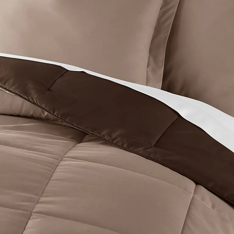 Casual Comfort Solid Reversible Lightweight Down Alternative Comforter Set