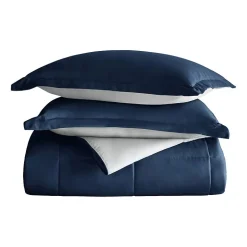 Casual Comfort Solid Reversible Lightweight Down Alternative Comforter Set