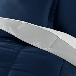 Casual Comfort Solid Reversible Lightweight Down Alternative Comforter Set