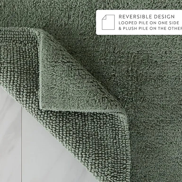 Casual Comfort Solid Reversible Bath Rug