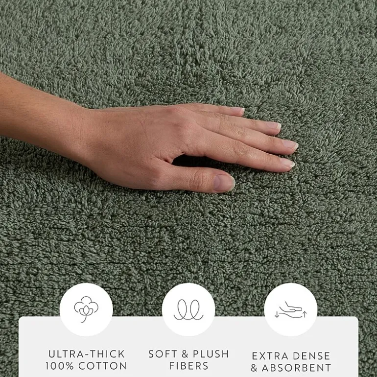 Casual Comfort Solid Reversible Bath Rug