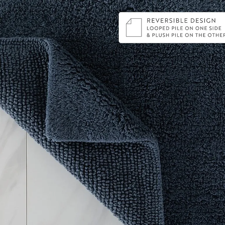 Casual Comfort Solid Reversible Bath Rug
