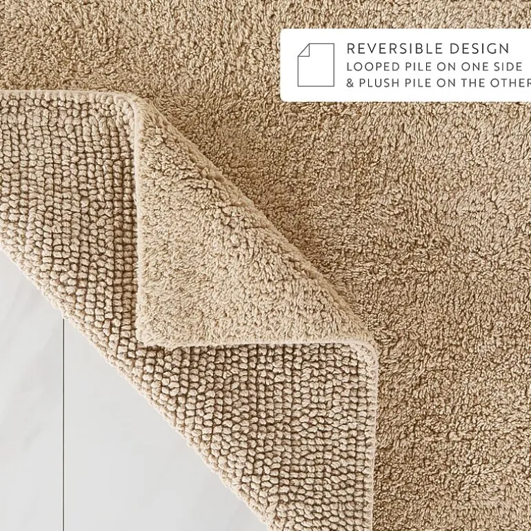 Casual Comfort Solid Reversible Bath Rug