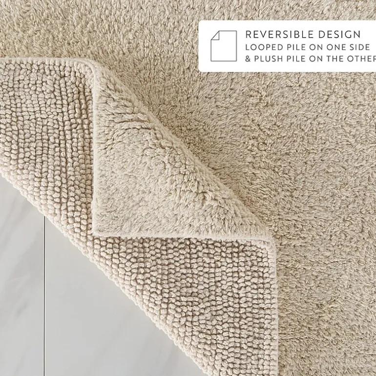 Casual Comfort Solid Reversible Bath Rug