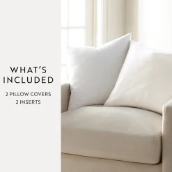 Casual Comfort Solid Stone Wash 2-pc. Square Throw Pillow Set