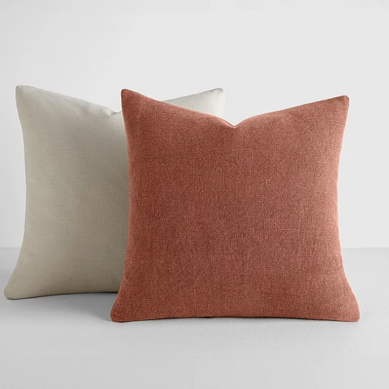 Casual Comfort Solid Stone Wash 2-pc. Square Throw Pillow Set