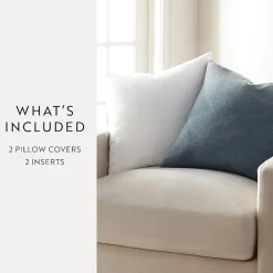 Casual Comfort Solid Stone Wash 2-pc. Square Throw Pillow Set