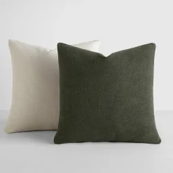 Casual Comfort Solid Stone Wash 2-pc. Square Throw Pillow Set