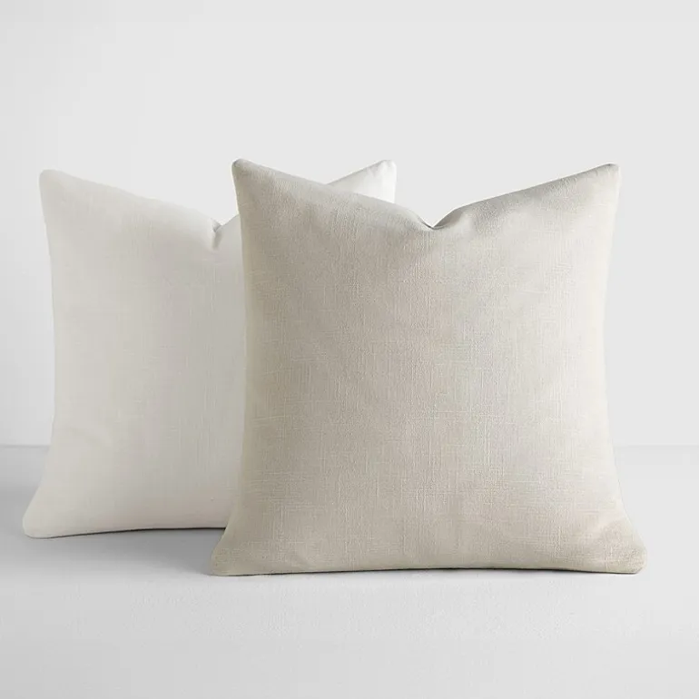 Casual Comfort Solid Stone Wash 2-pc. Square Throw Pillow Set