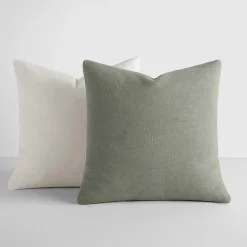 Casual Comfort Solid Stone Wash 2-pc. Square Throw Pillow Set