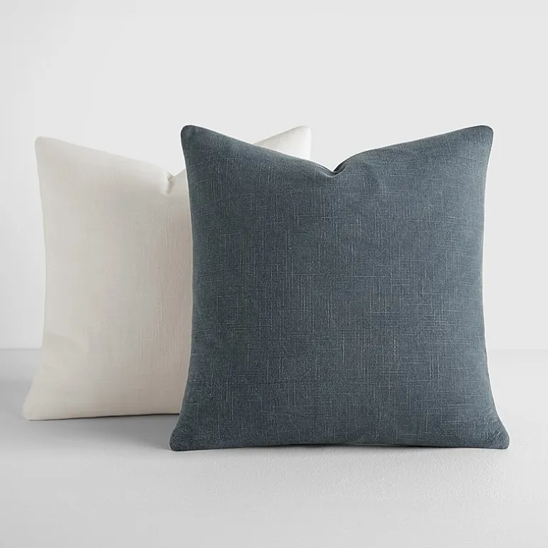 Casual Comfort Solid Stone Wash 2-pc. Square Throw Pillow Set