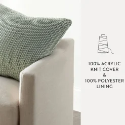 Casual Comfort Stitch Knit Acrylic Square Throw Pillow