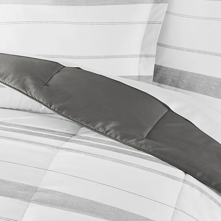 Casual Comfort Stitch Stripe Midweight Down Alternative Comforter Set