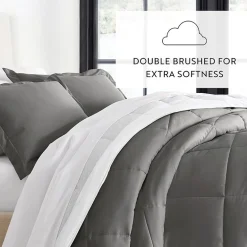 Casual Comfort Stitch Stripe Midweight Down Alternative Comforter Set