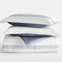Casual Comfort Stitch Stripe Midweight Down Alternative Comforter Set