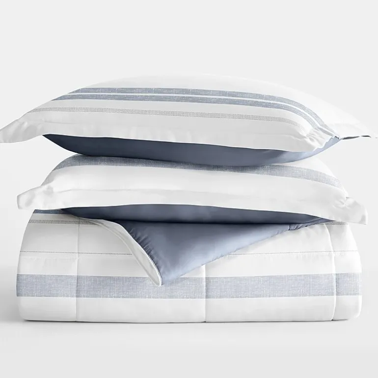 Casual Comfort Stitch Stripe Midweight Down Alternative Comforter Set