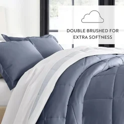 Casual Comfort Stitch Stripe Midweight Down Alternative Comforter Set