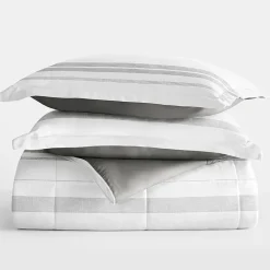 Casual Comfort Stitch Stripe Midweight Down Alternative Comforter Set