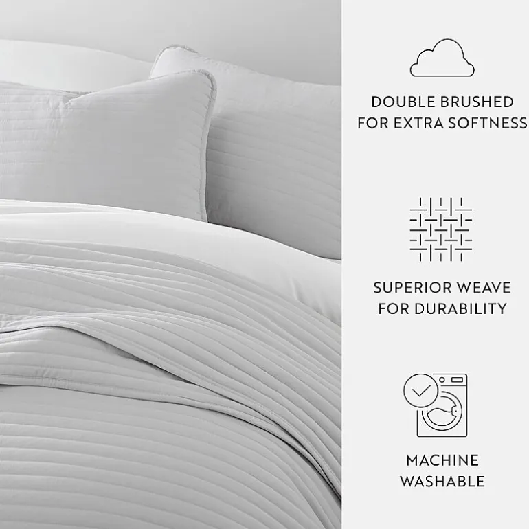 Casual Comfort Stripe Stitch Quilt Set