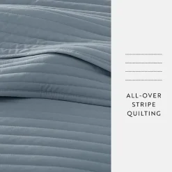 Casual Comfort Stripe Stitch Quilt Set