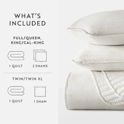 Casual Comfort Stripe Stitch Quilt Set