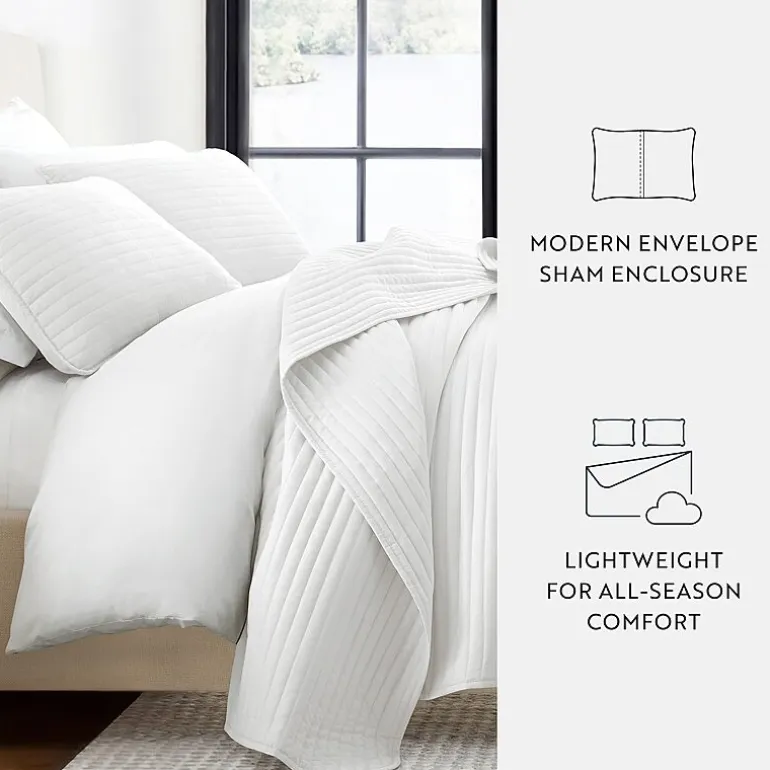 Casual Comfort Stripe Stitch Quilt Set