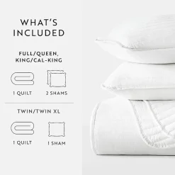 Casual Comfort Stripe Stitch Quilt Set