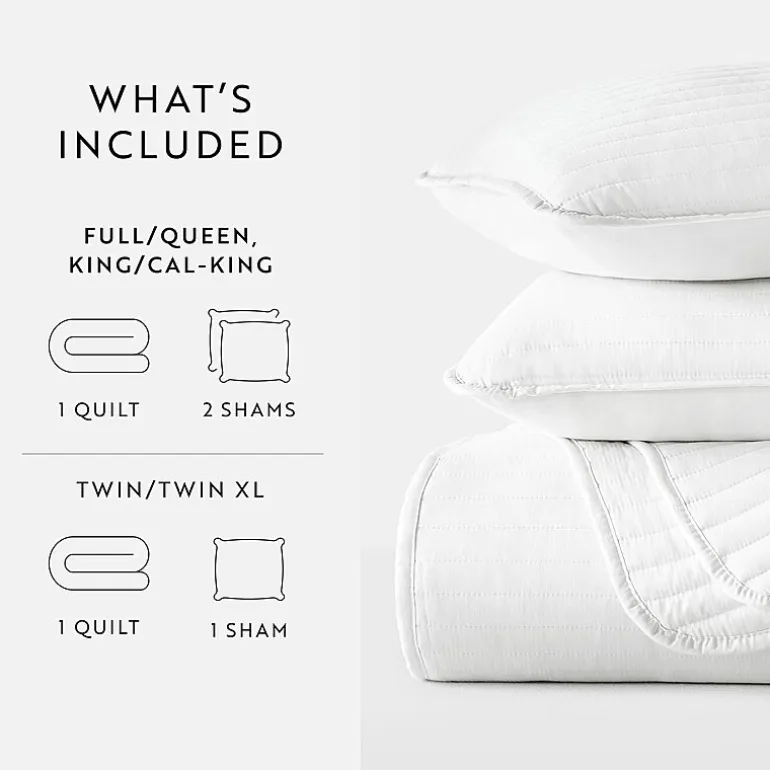 Casual Comfort Stripe Stitch Quilt Set