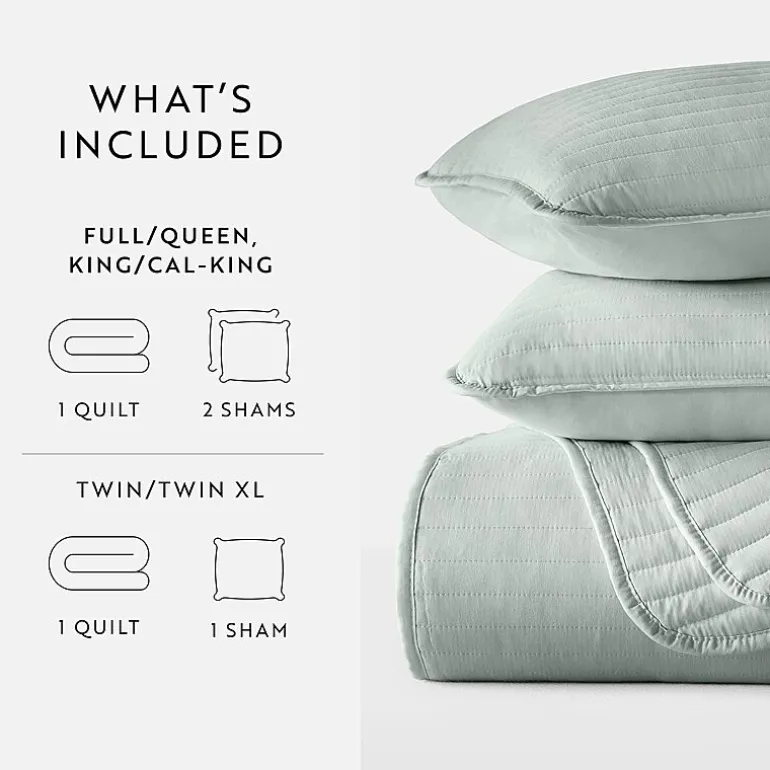 Casual Comfort Stripe Stitch Quilt Set