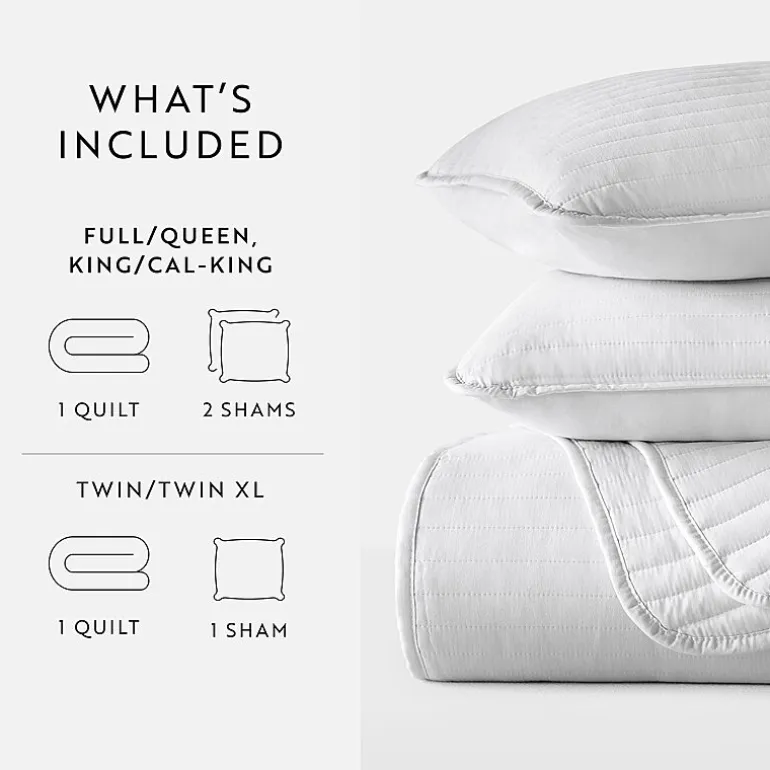 Casual Comfort Stripe Stitch Quilt Set