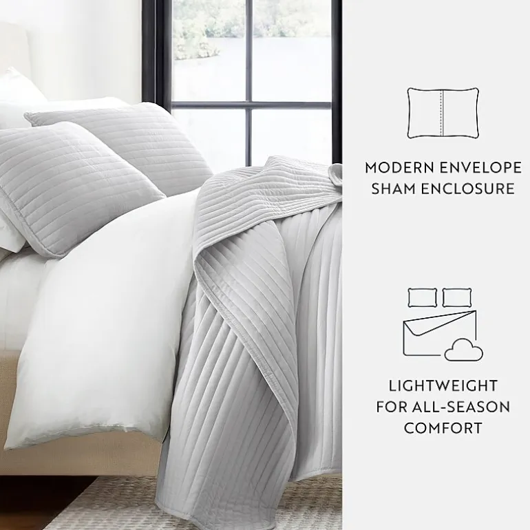 Casual Comfort Stripe Stitch Quilt Set