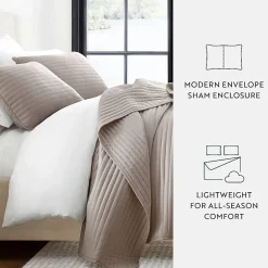 Casual Comfort Stripe Stitch Quilt Set