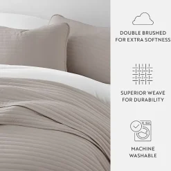 Casual Comfort Stripe Stitch Quilt Set