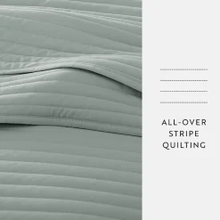 Casual Comfort Stripe Stitch Quilt Set