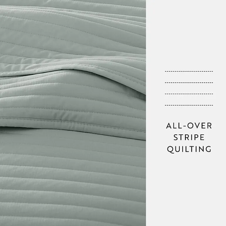 Casual Comfort Stripe Stitch Quilt Set