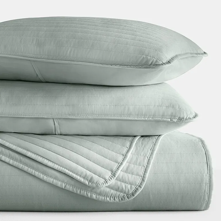 Casual Comfort Stripe Stitch Quilt Set