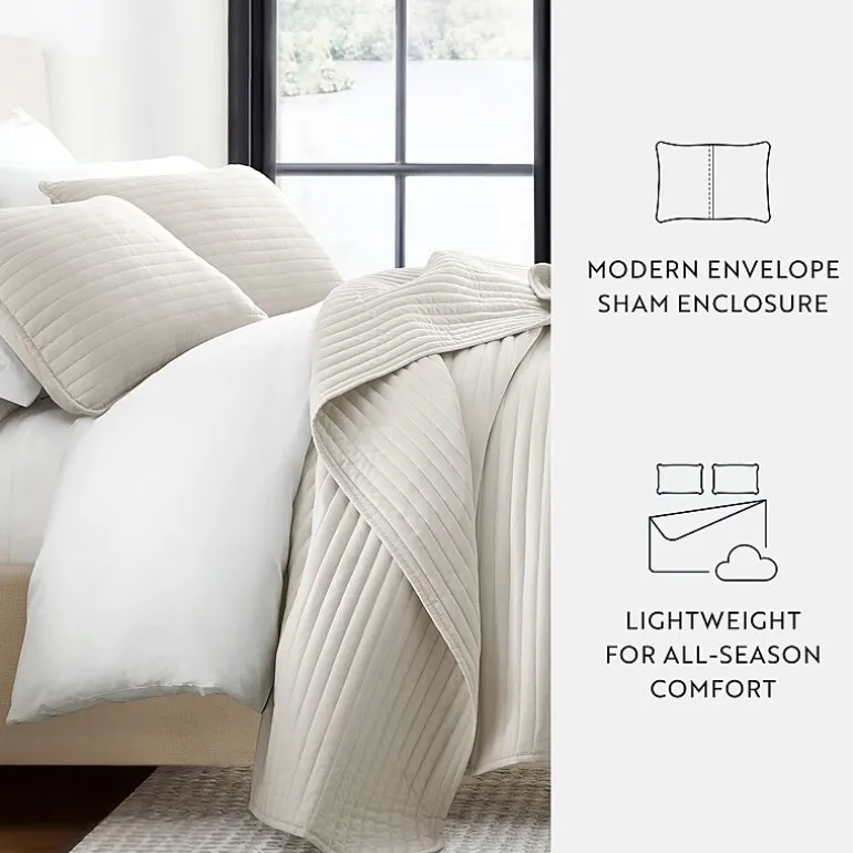 Casual Comfort Stripe Stitch Quilt Set