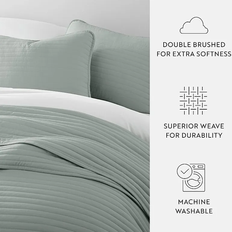 Casual Comfort Stripe Stitch Quilt Set